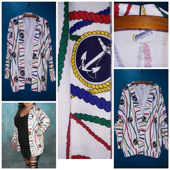 Nautical Print Cardigan - Picture 8 of 8